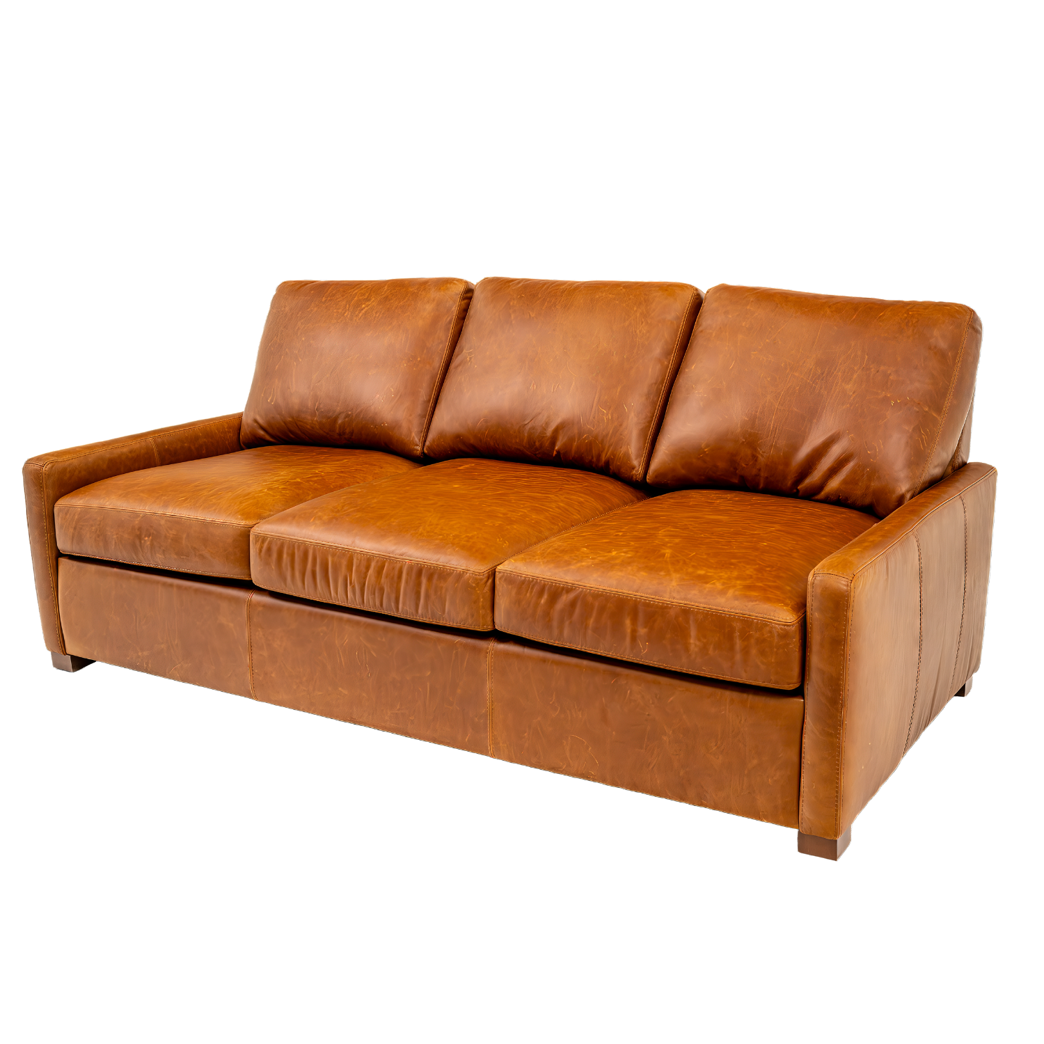 TRACK ARM LEATHER SOFA