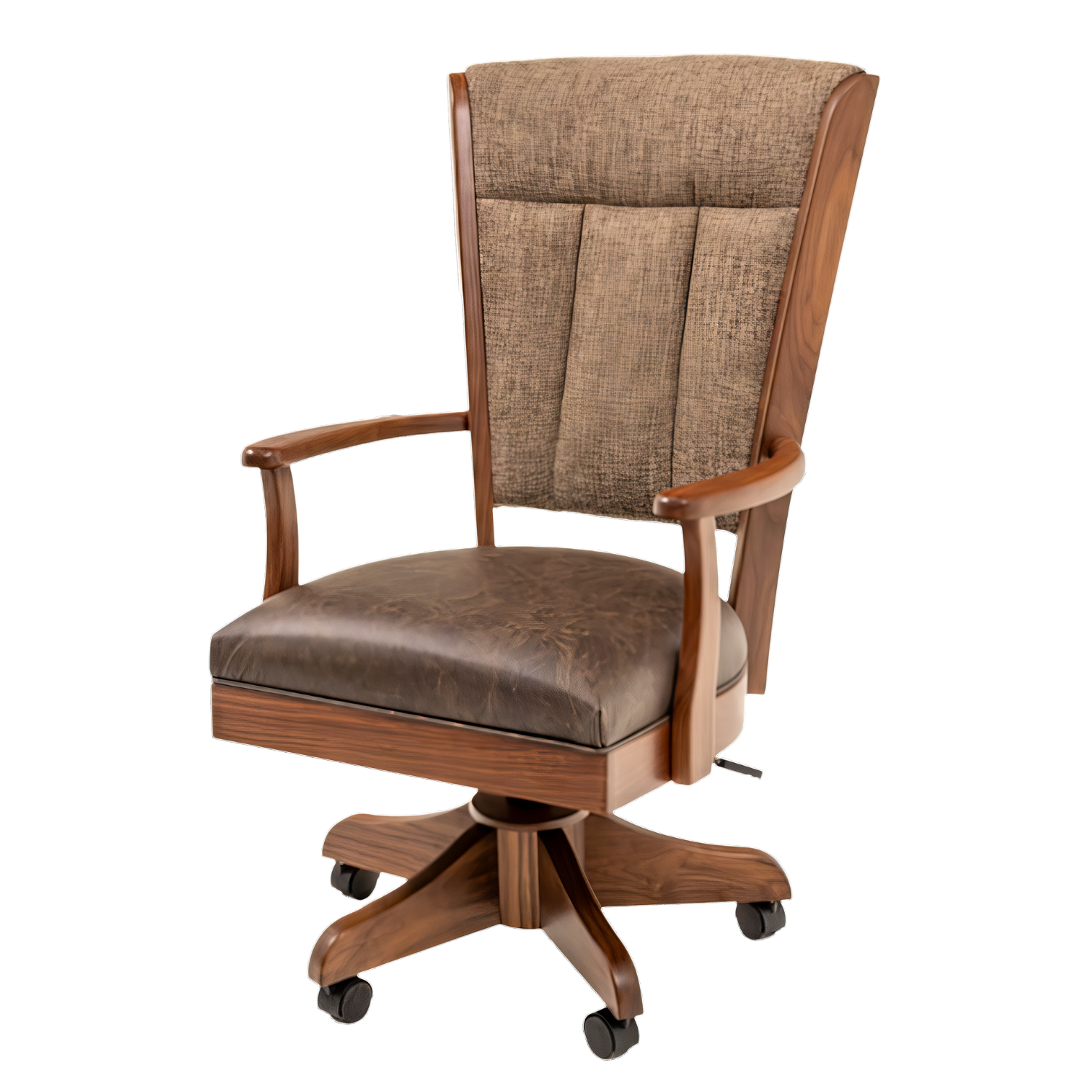 walnut fabric office desk chair