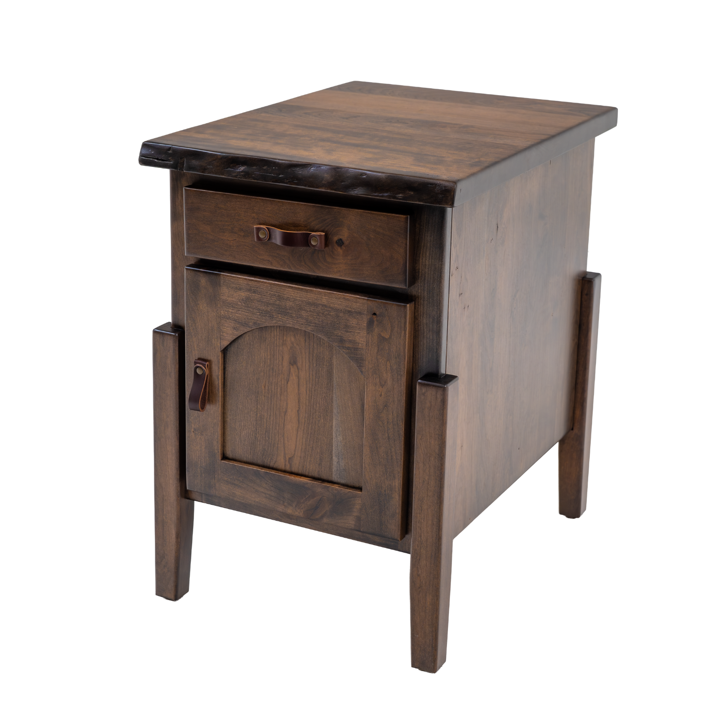 small live edge end table