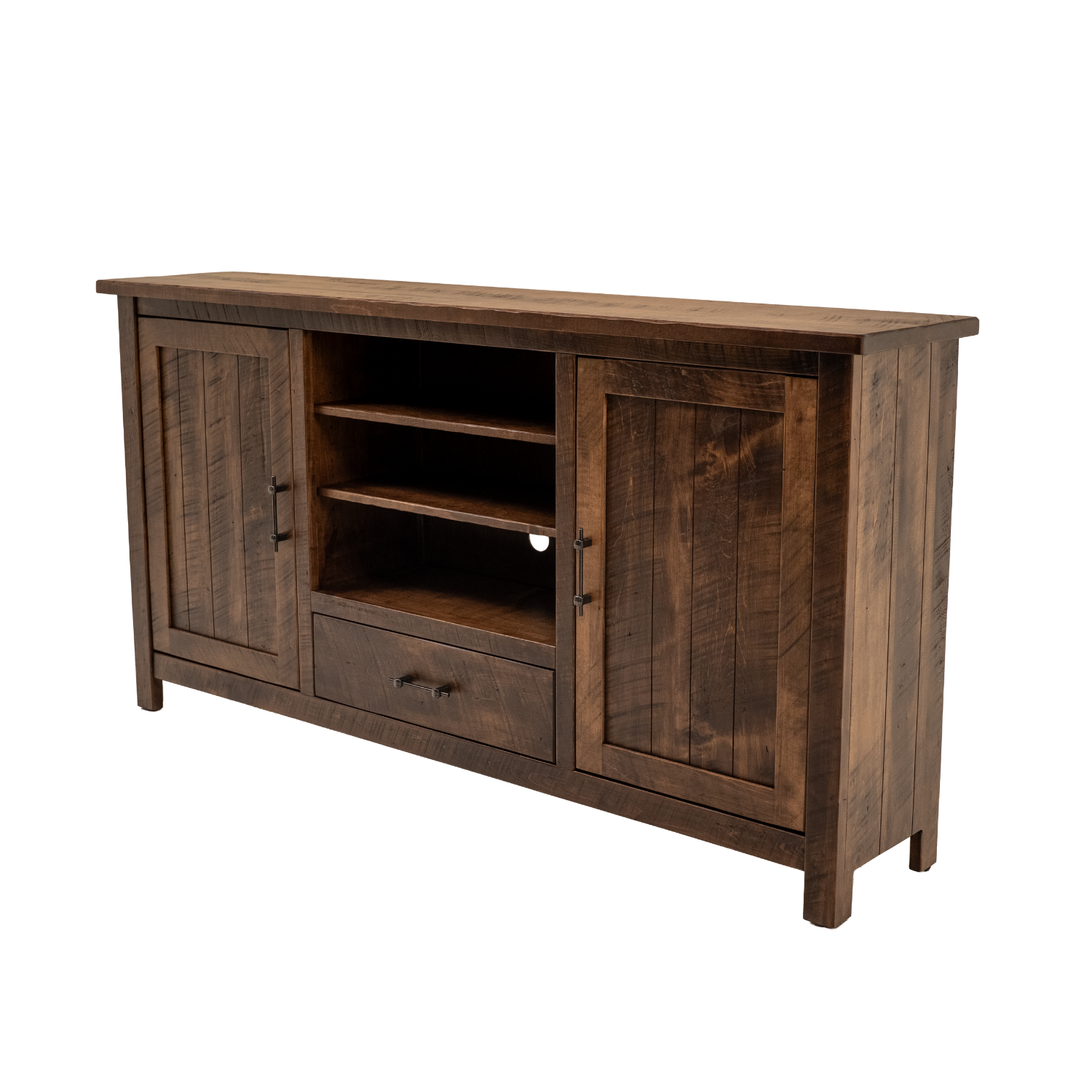 rough sawn maple tv stand