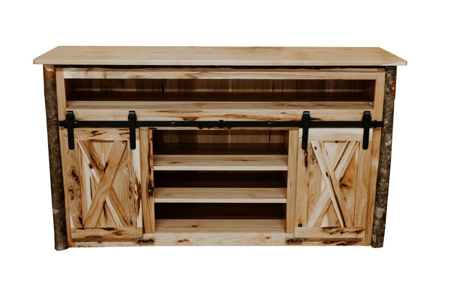 Hickory Barn Door TV Stand