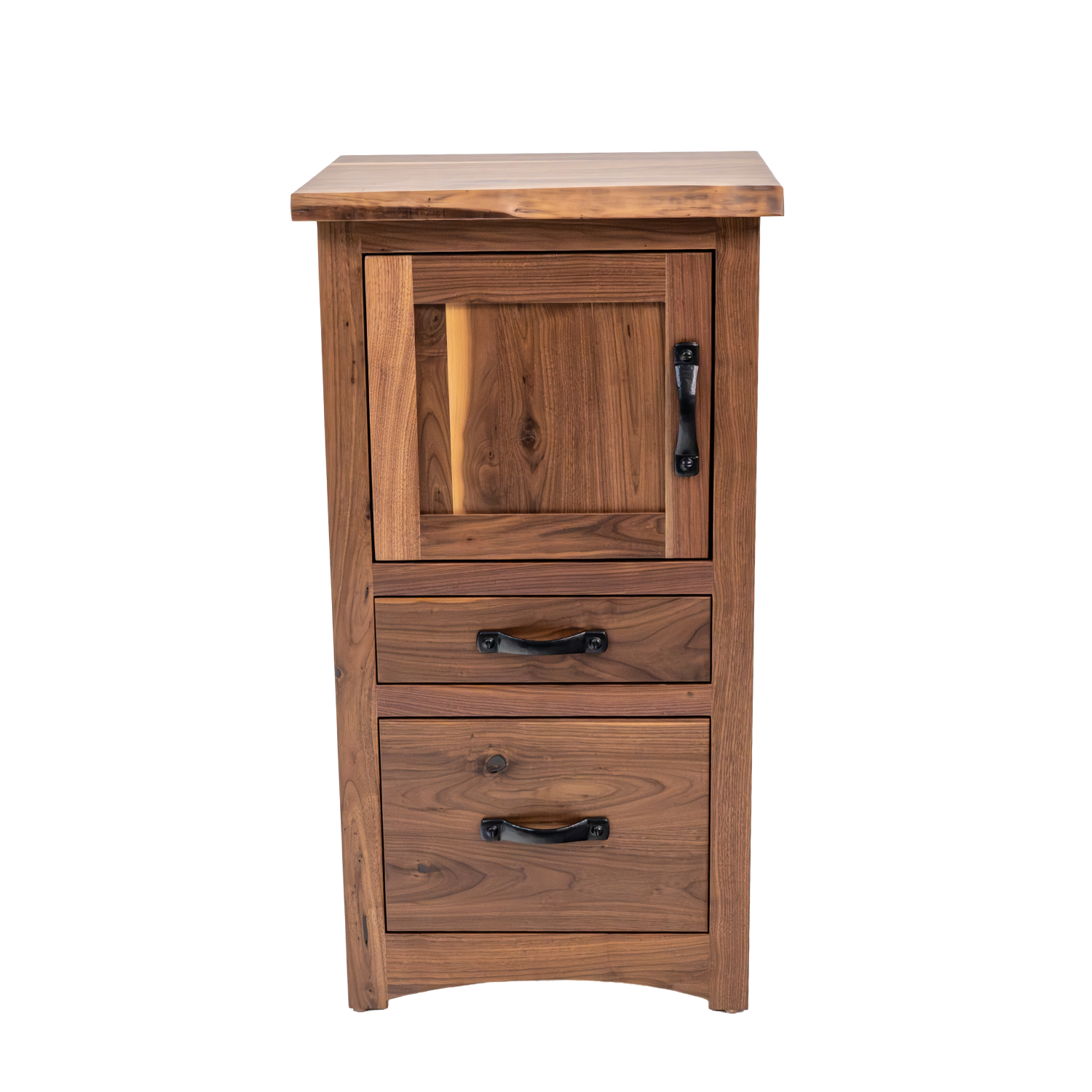 live edge nightstand in black walnut