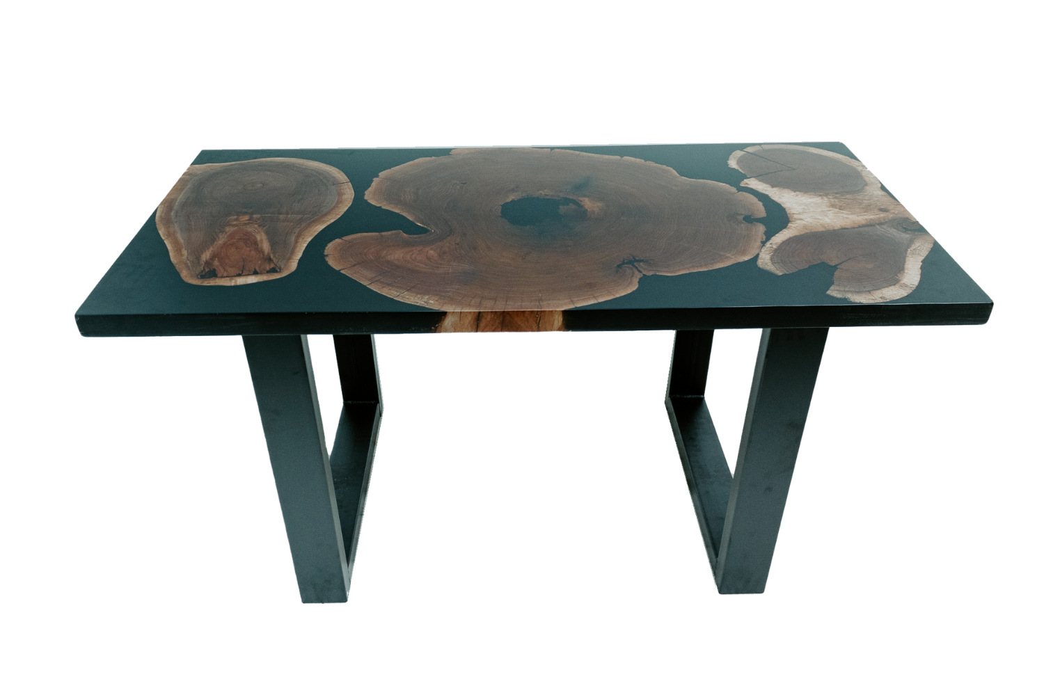 Walnut Black Epoxy Desk