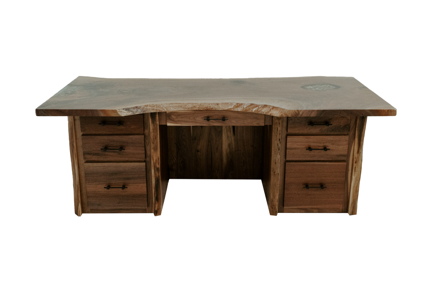 Walnut Double Pedestal Desk