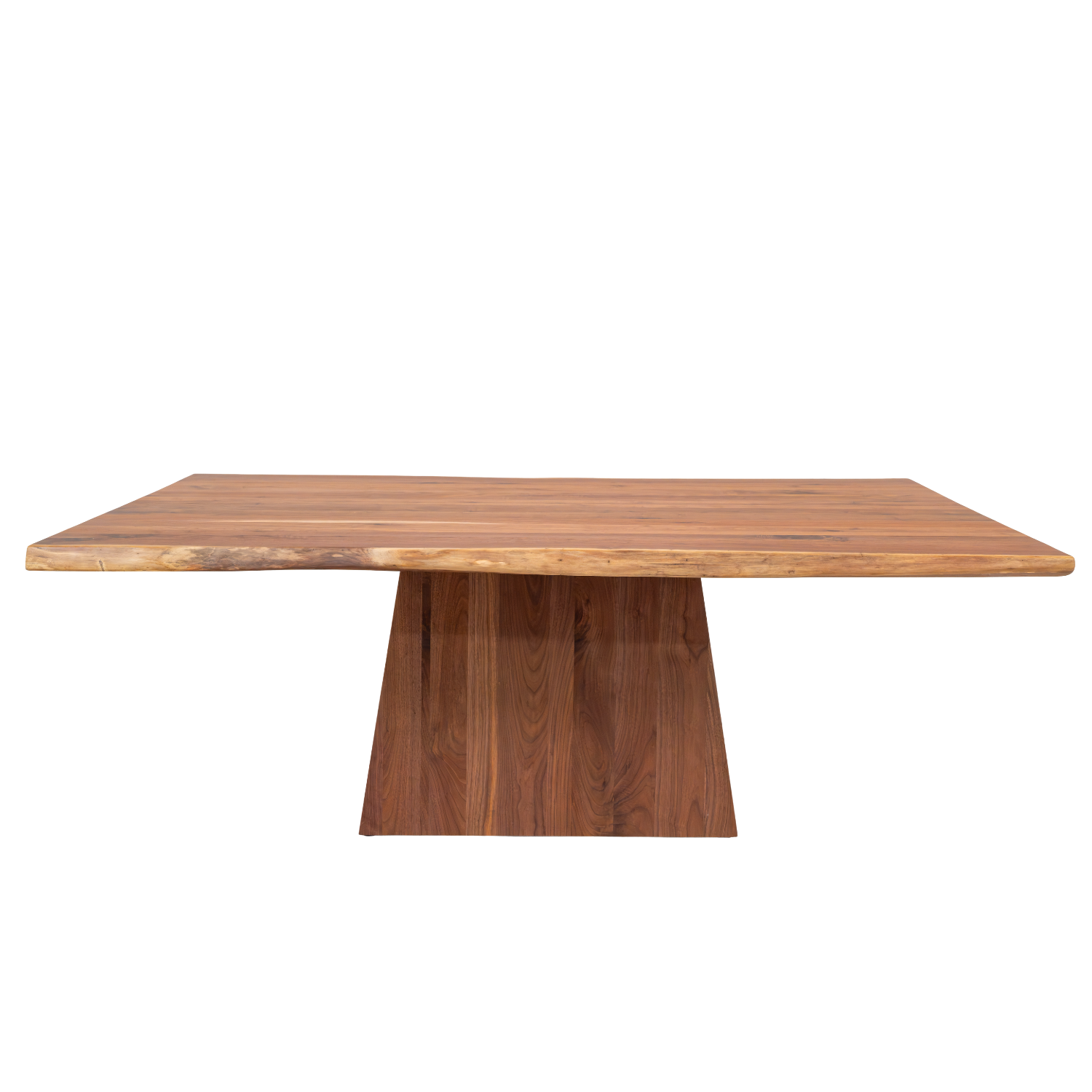 live edge dining table in black walnut