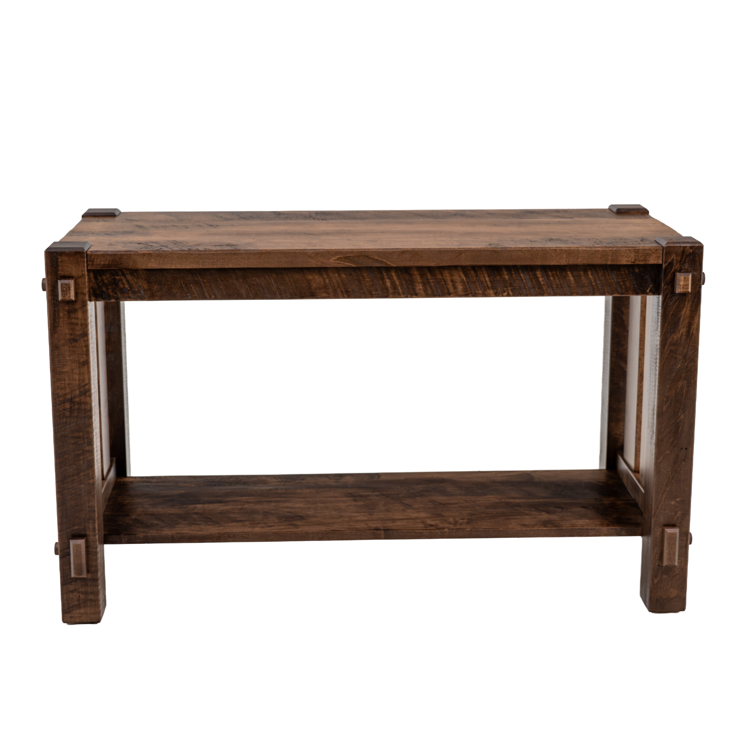roughsawn wood sofa table