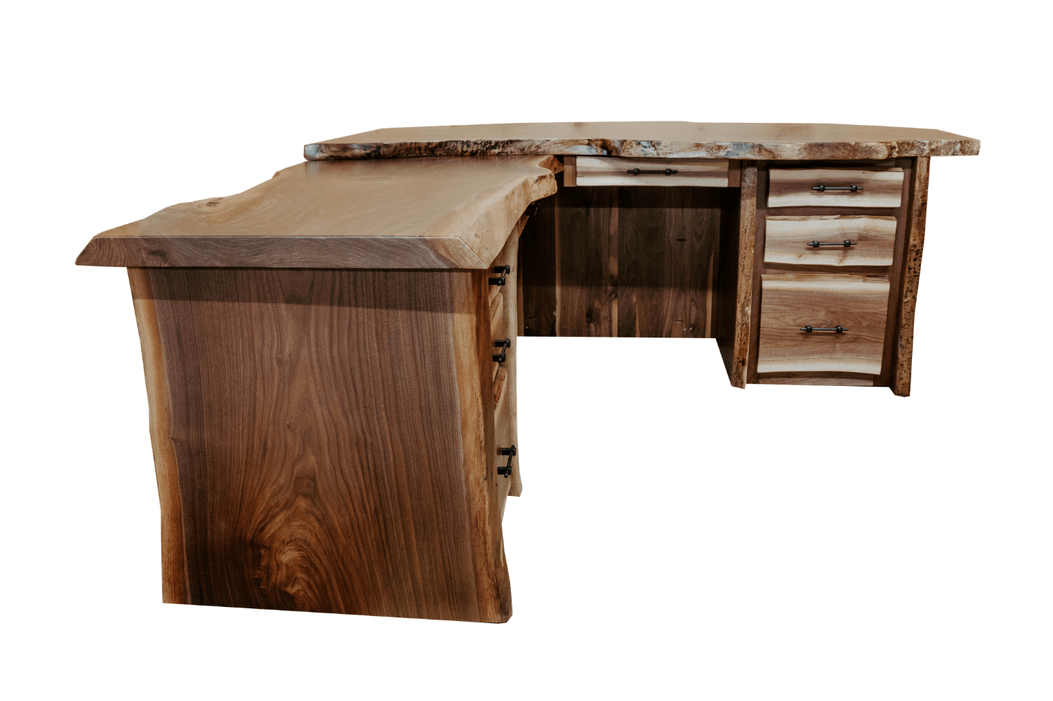 Walnut L Shape Desk