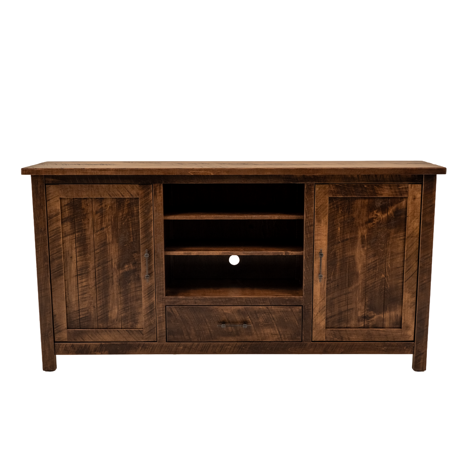 rustic tv stand with storage