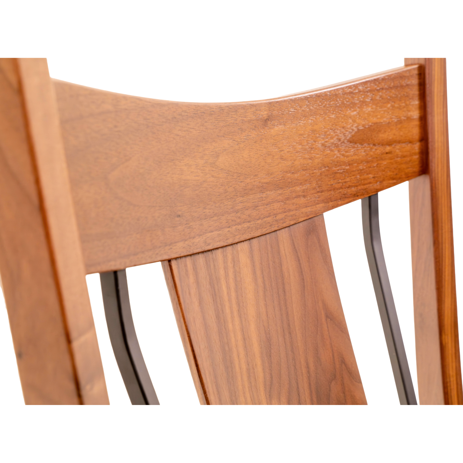 black walnut swivel stool with leather seat
