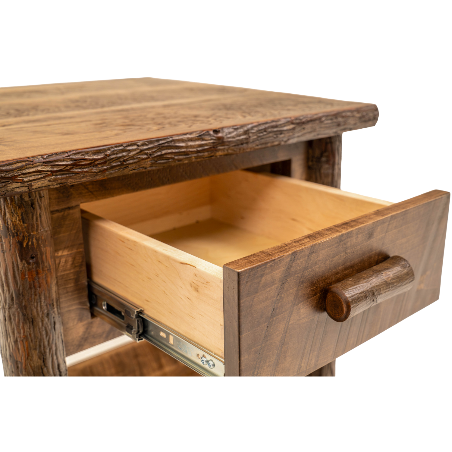 rustic cabin live edge nightstand
