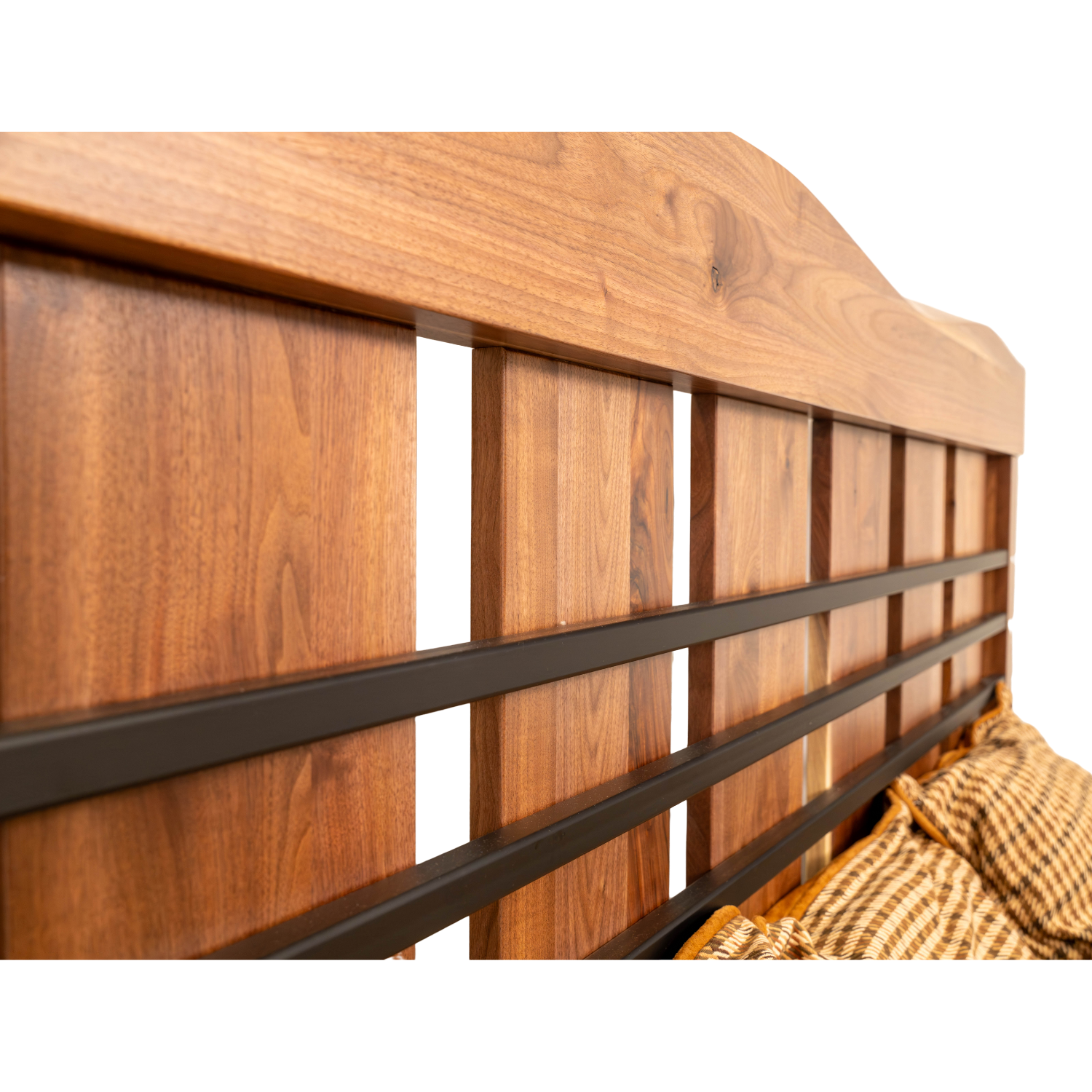 black walnut live edge platform bed