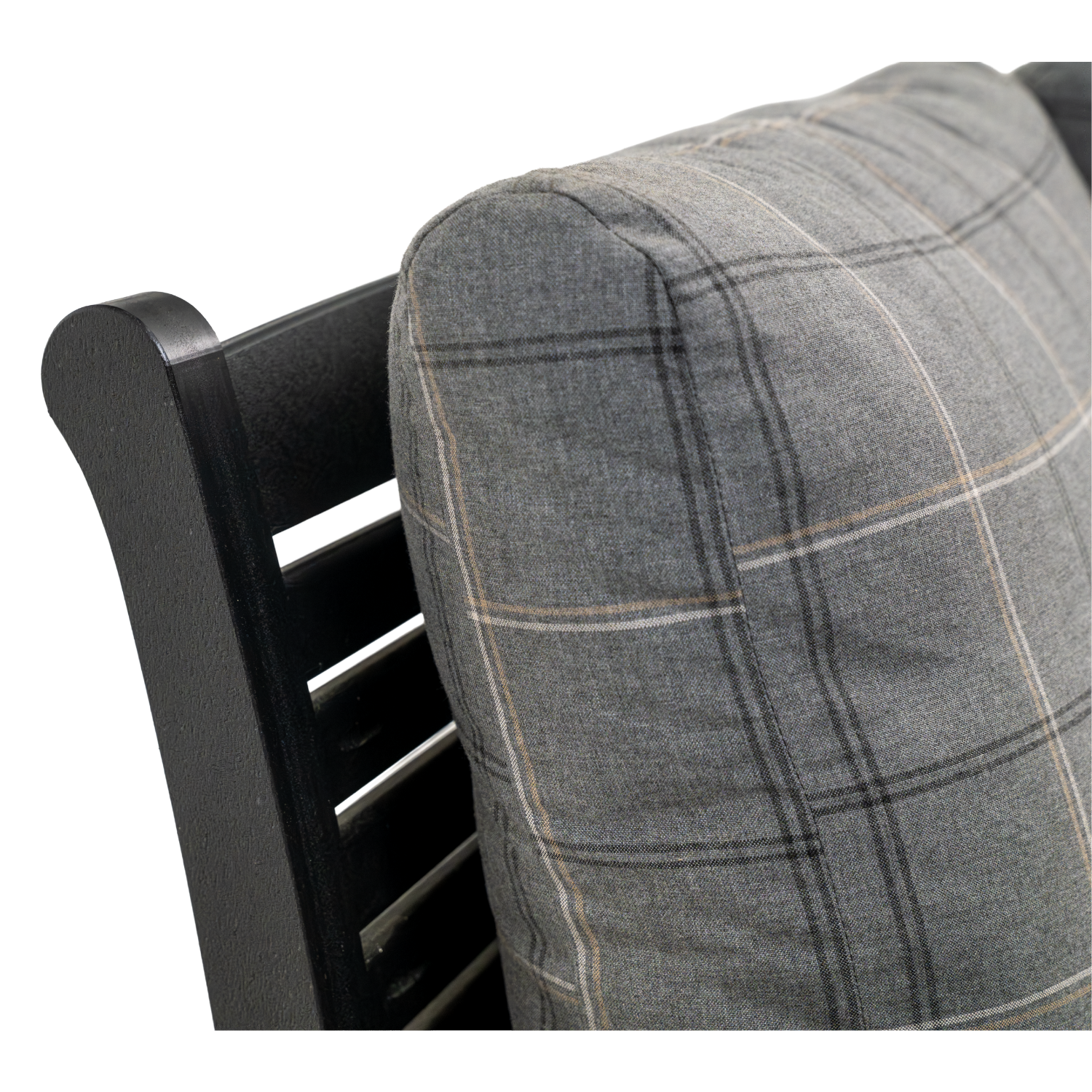 outdoor patio loveseat with sunbrella fabric with recycled poly lumber