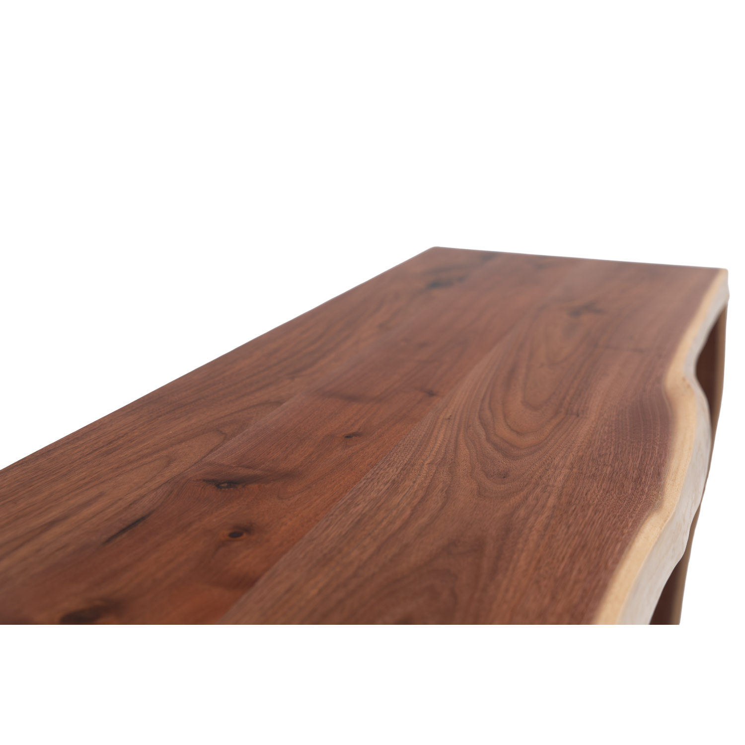 black walnut waterfall live edge tv stand