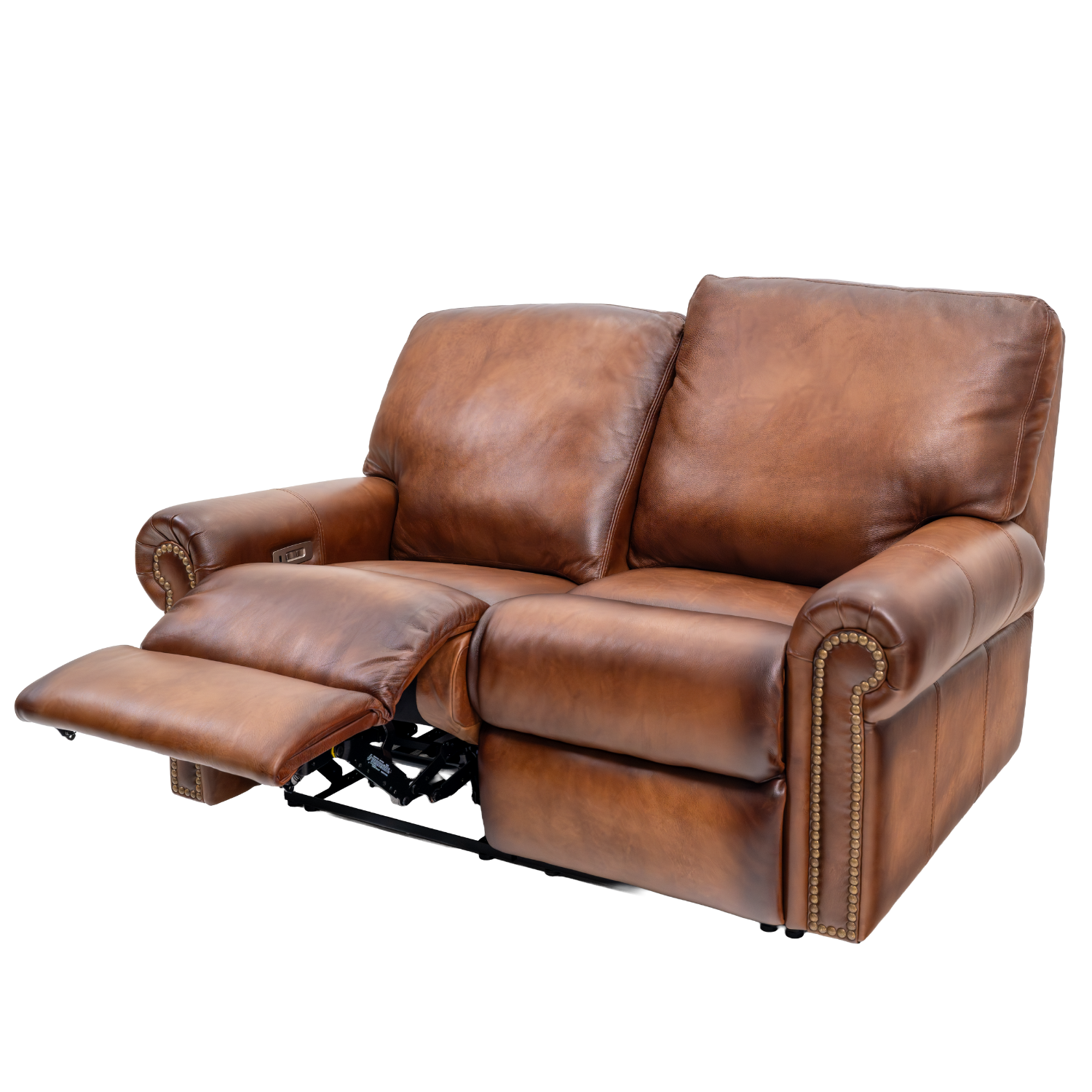 leather power reclining loveseat
