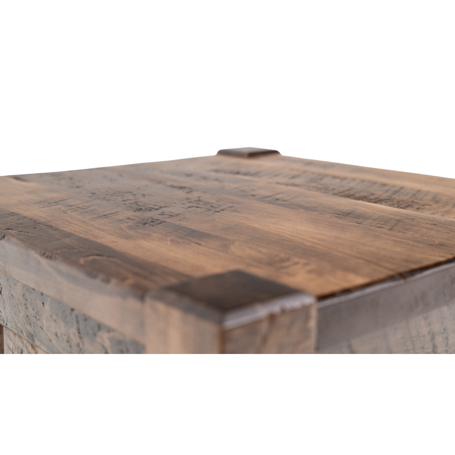 roughsawn wood end table
