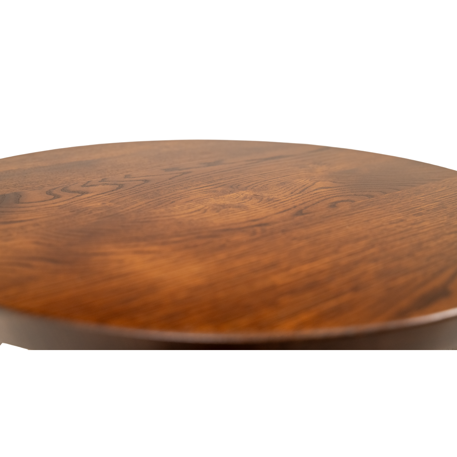 small round wooden end table