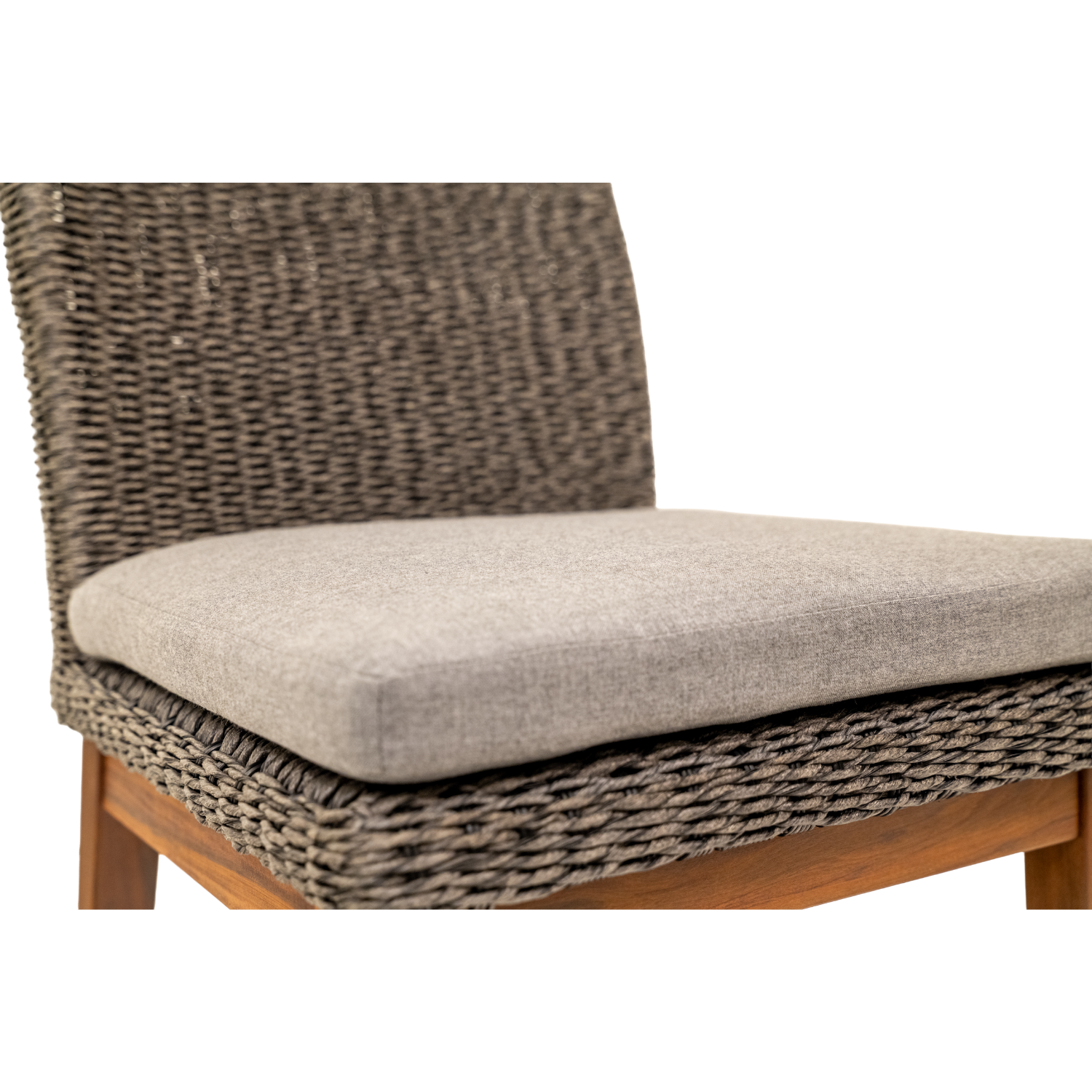 outdoor patio wicker bar chair with cushion