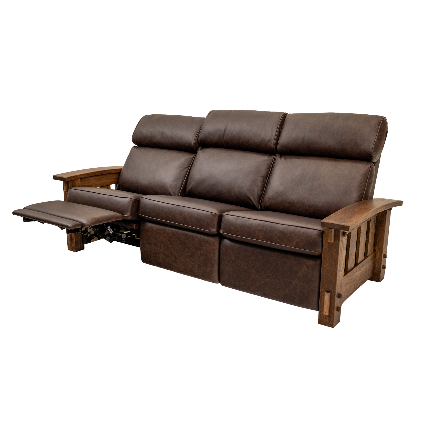 leather manual reclining sofa