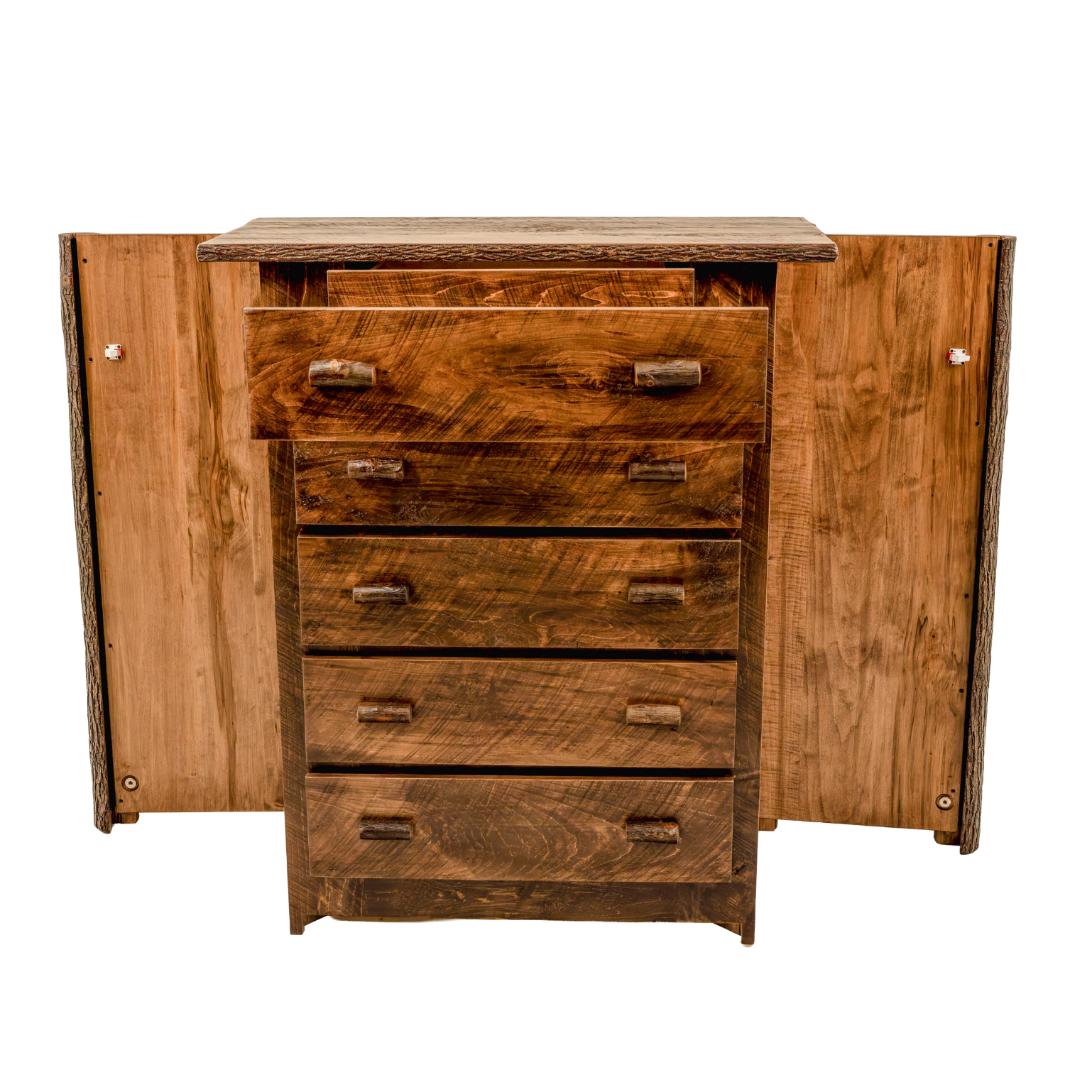 rustic live edge chest for bedroom