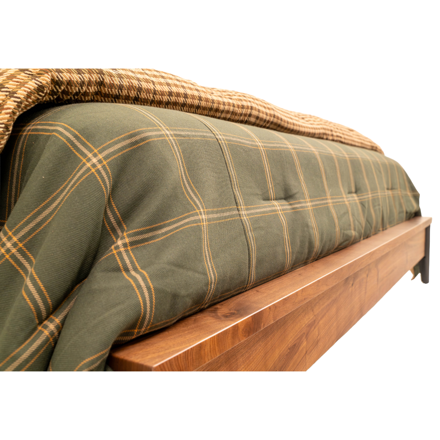 black walnut live edge platform bed