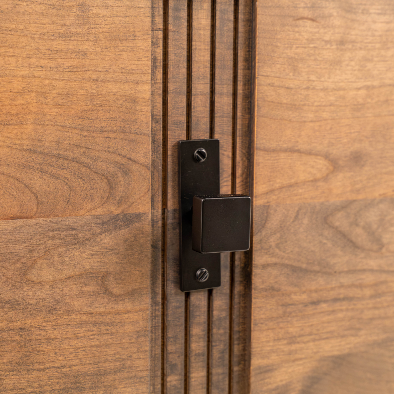 live edge nightstand with matte black metal base