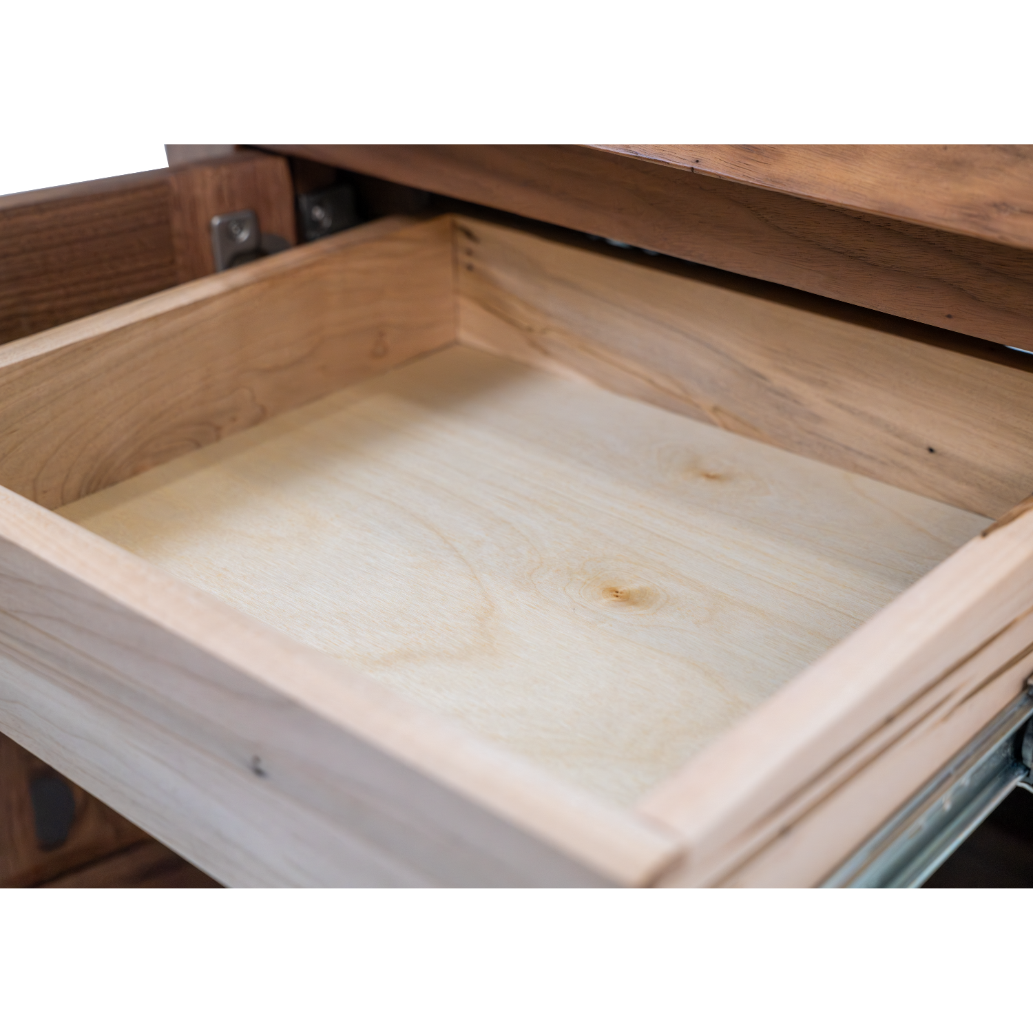 live edge nightstand with dovetailed drawers