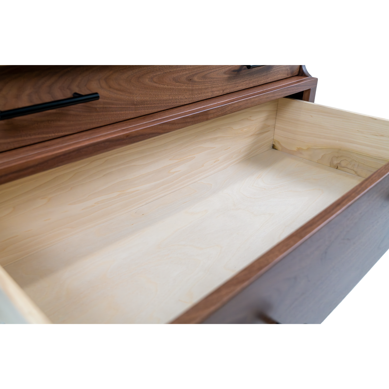 live edge dresser with dovetailed drawers made of solid wood