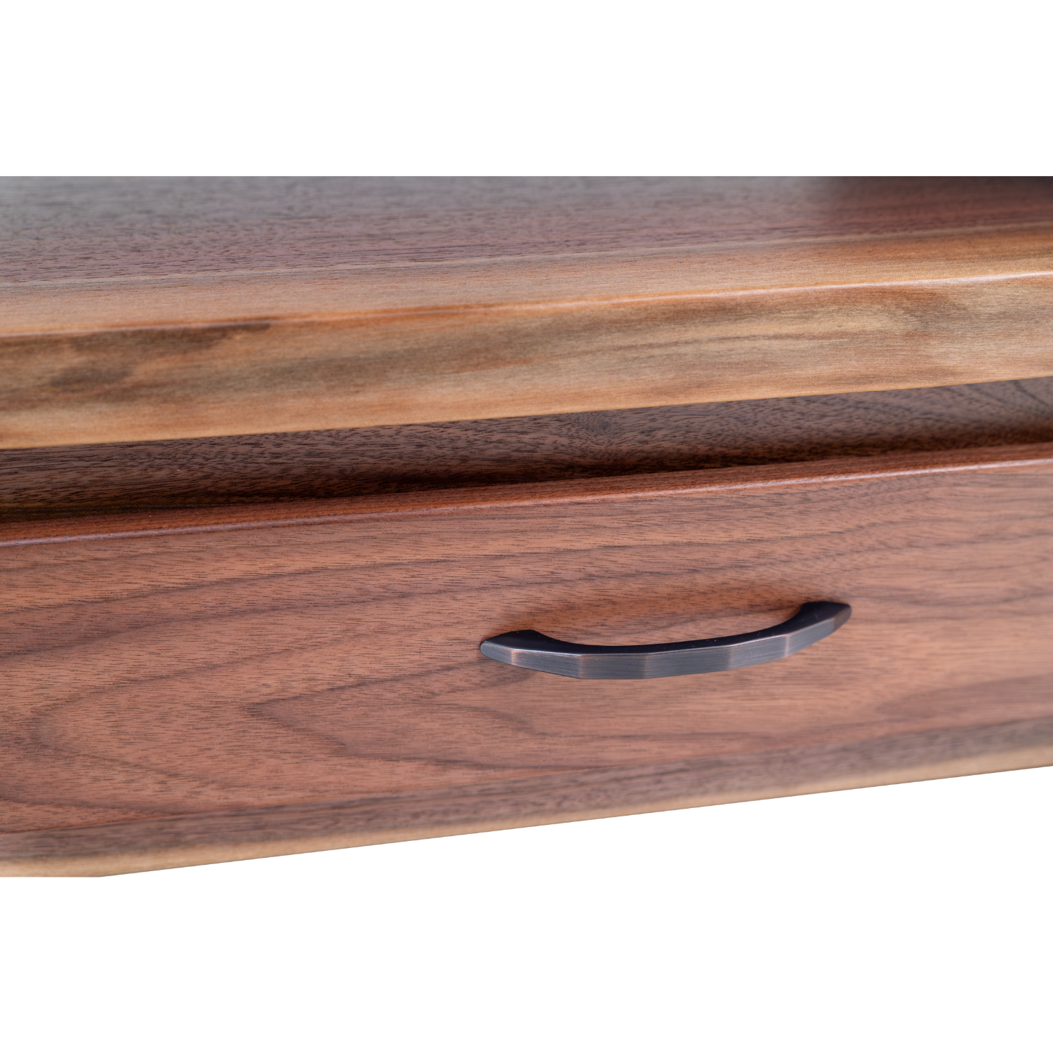 live edge coffee table with metal handles