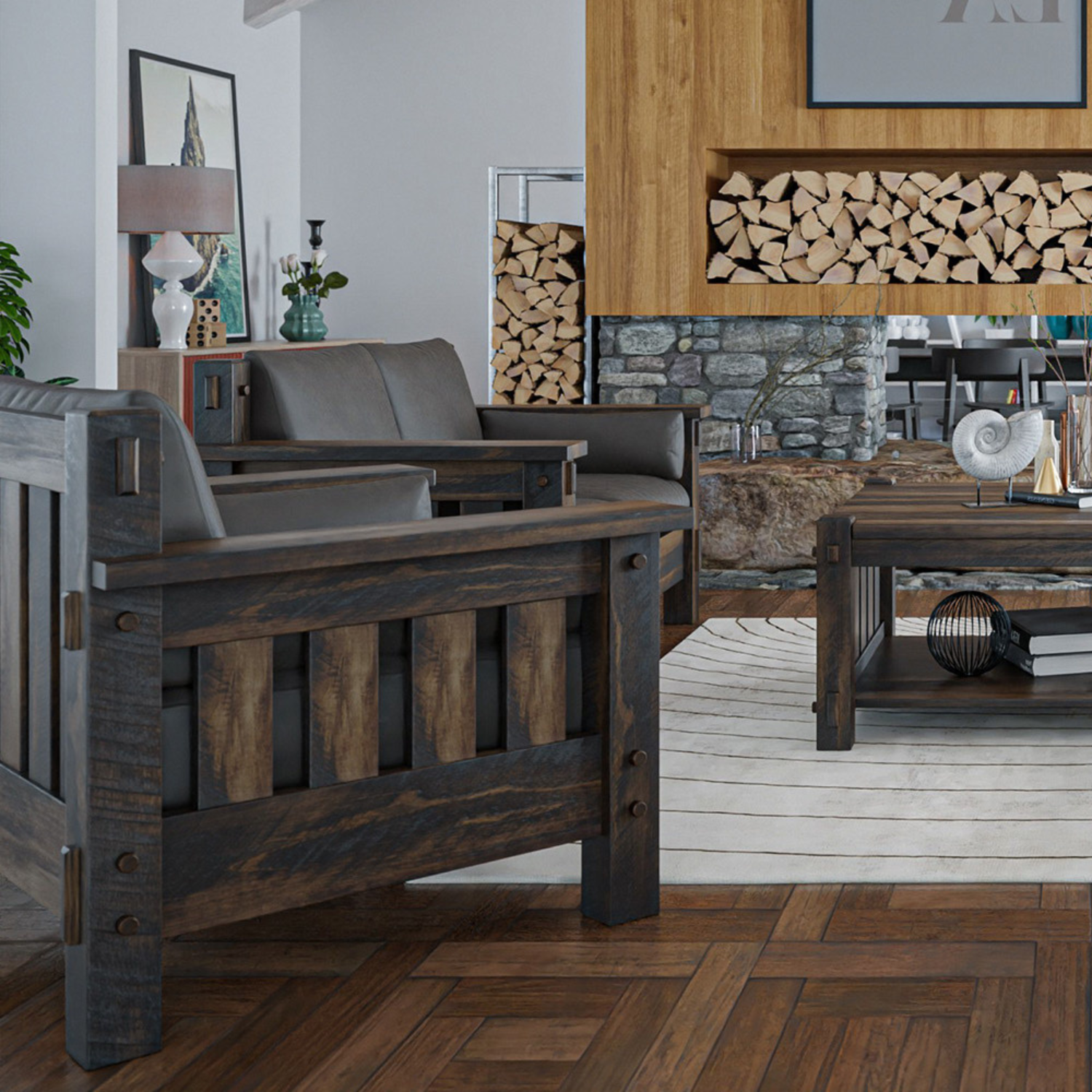 craftsman style living room furniture