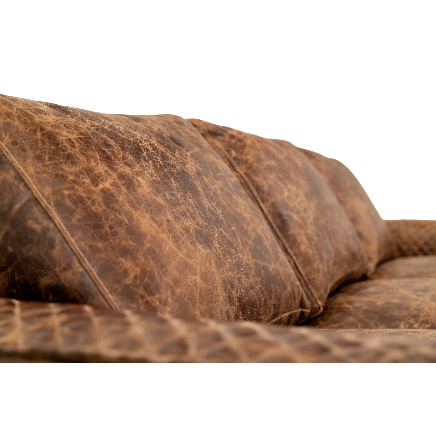 buffalo leather deep seating sofa