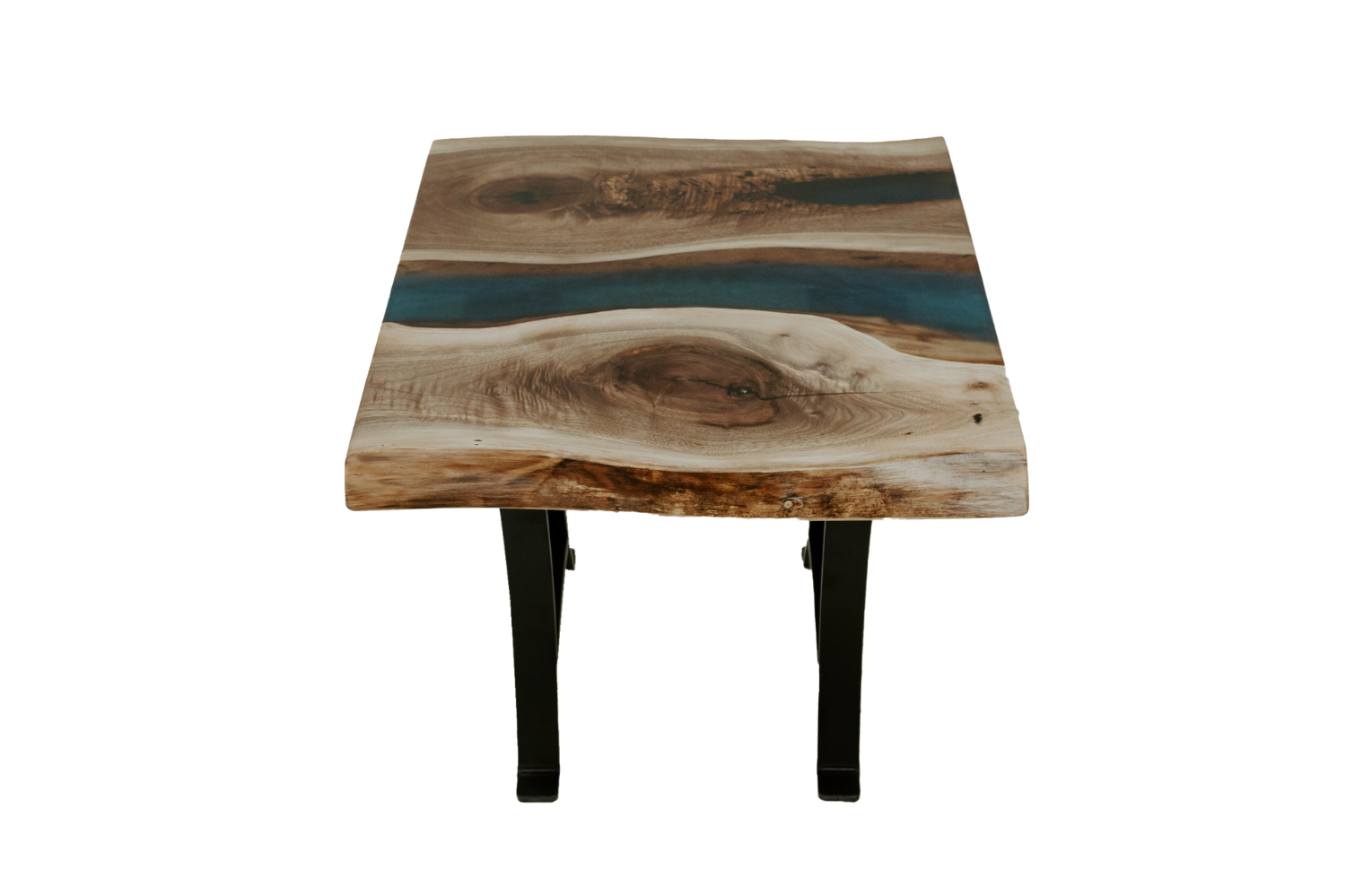 Ocean River Epoxy Slab End Table
