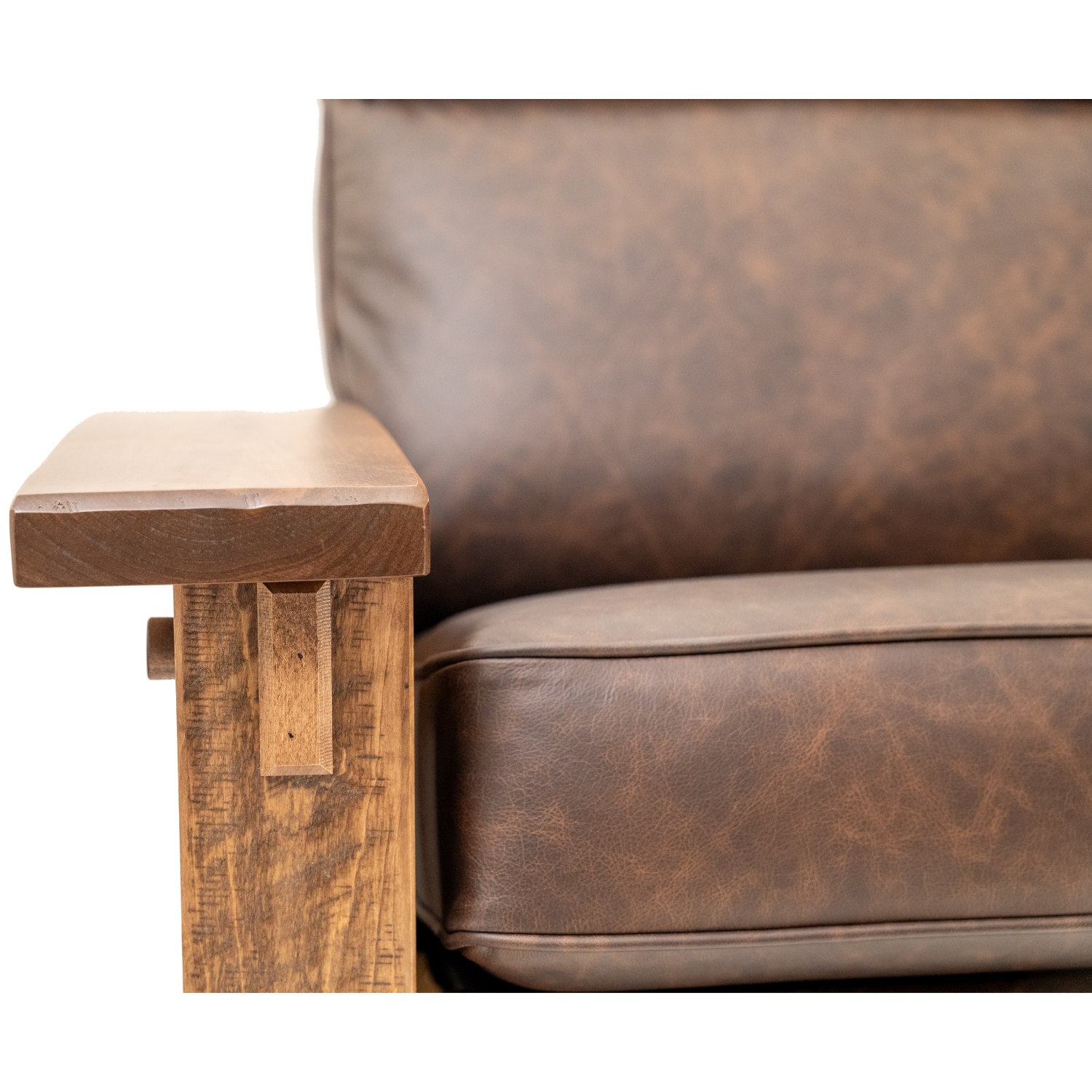 manual leather reclining sofa