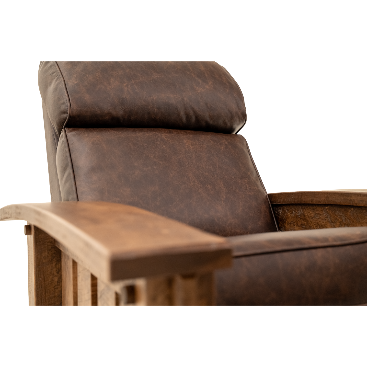 leather manual reclining chair