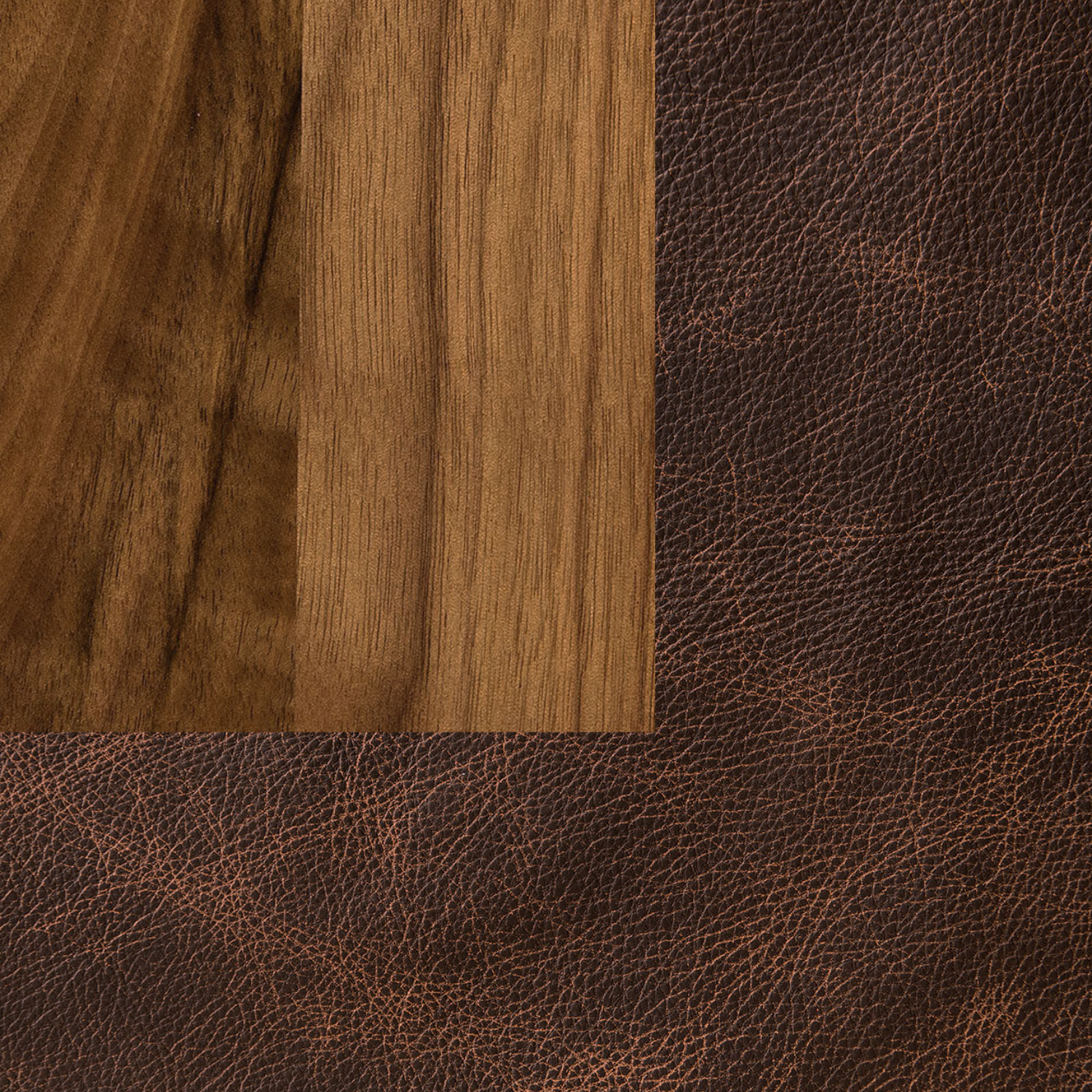 solid black walnut furniture with leather
