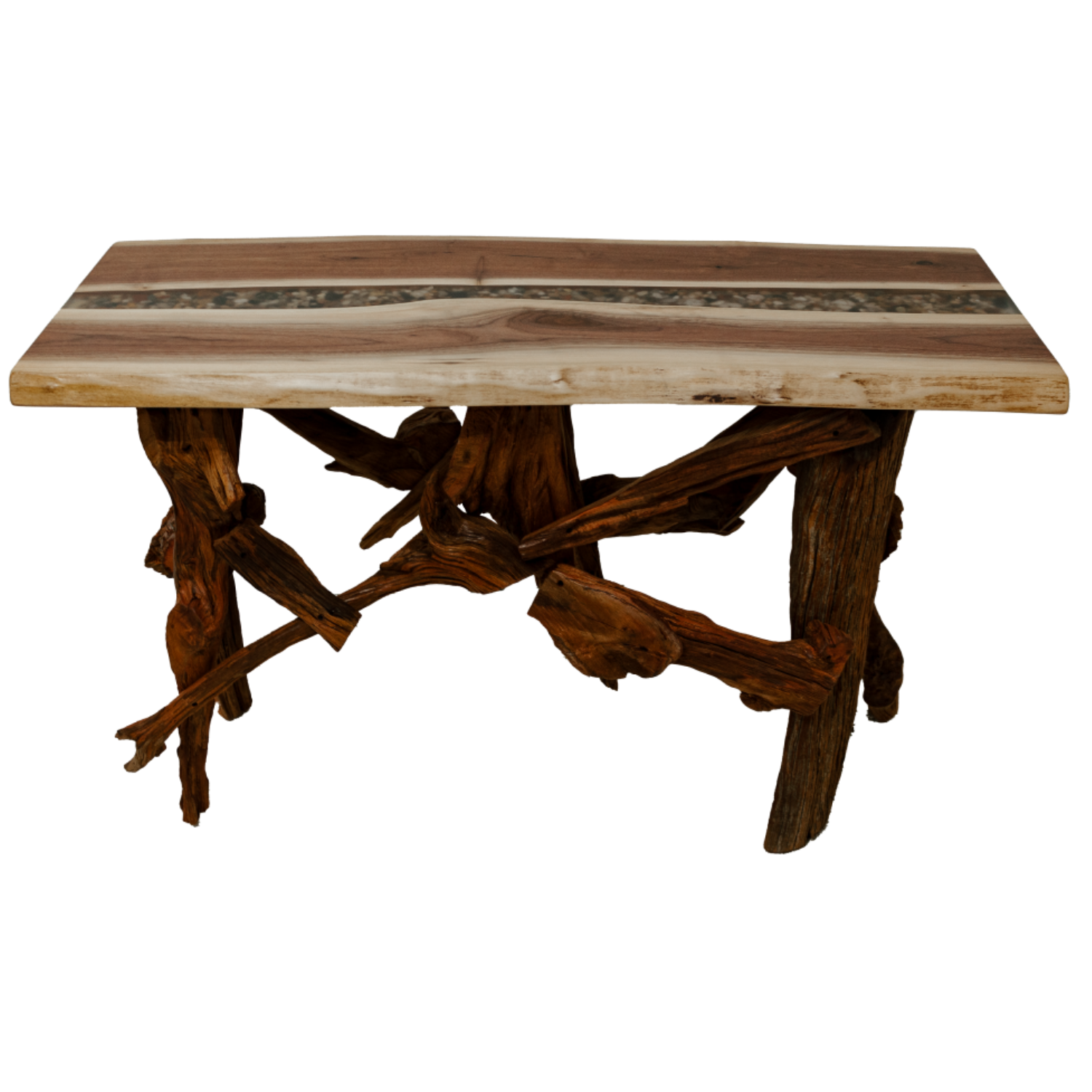 Driftwood Rock Sofa Table