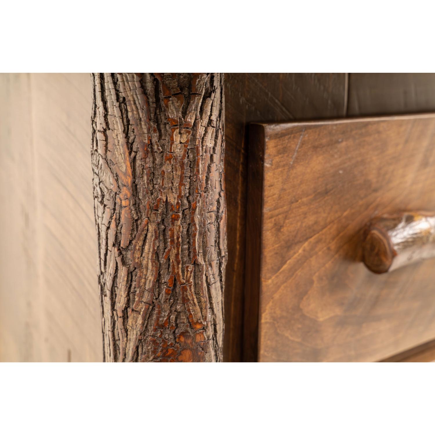 rustic live edge chest for bedroom