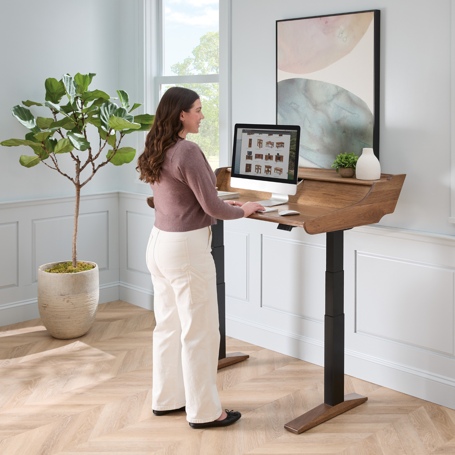 standing adjustable height desk