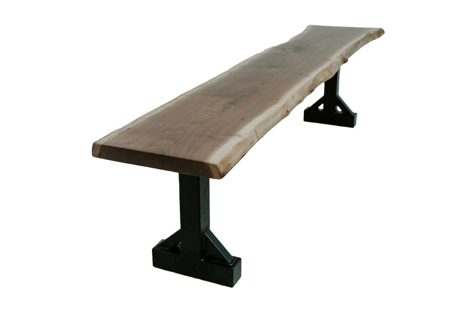 Earth Blue Walnut Slab Bench