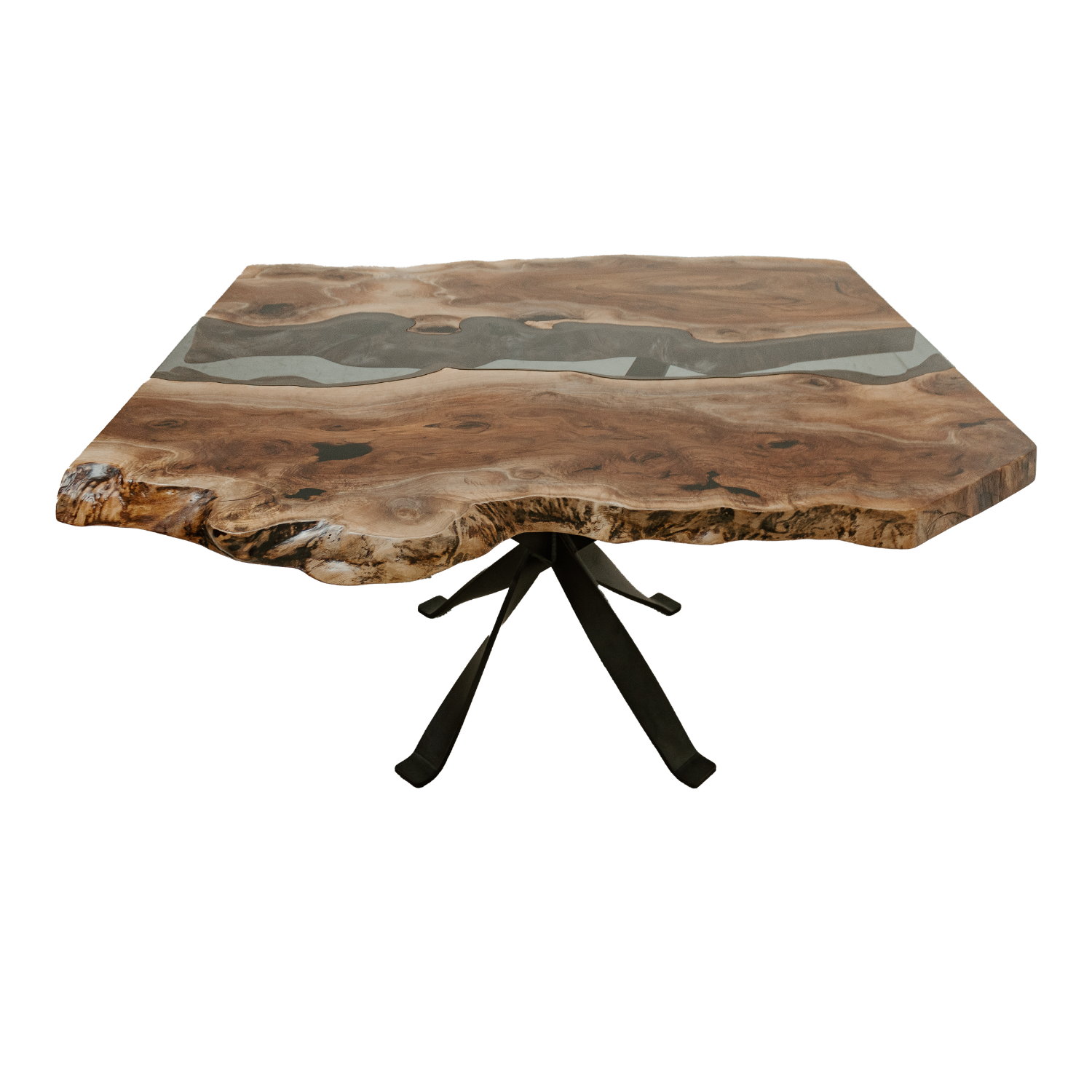 Glass River Walnut Dining Table