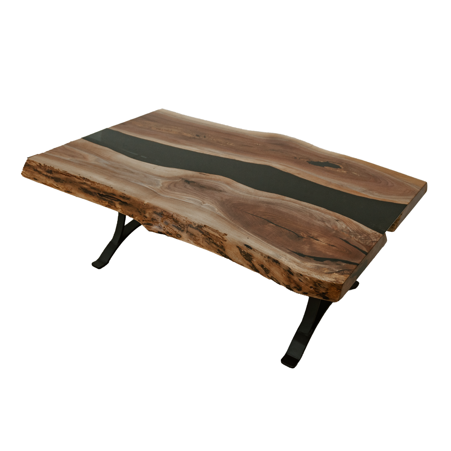 Glass River Walnut Coffee Table