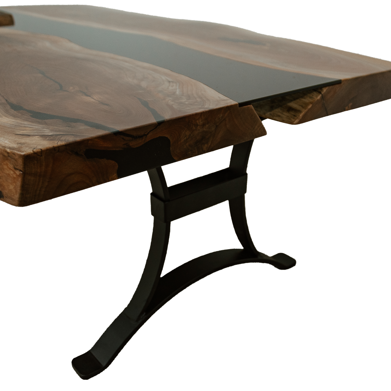 Glass River Walnut Coffee Table