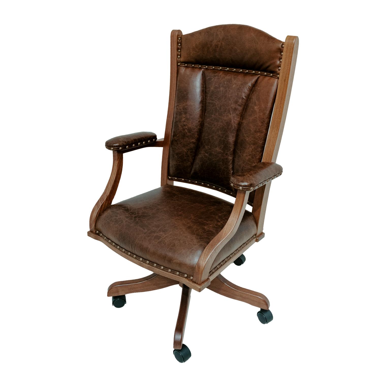 Leather Walnut Chair