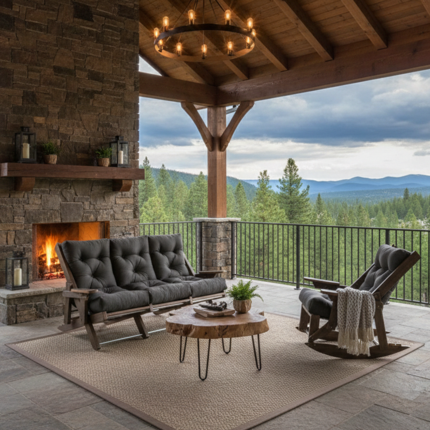 poly outdoor patio furniture with sunbrella fabric cushions