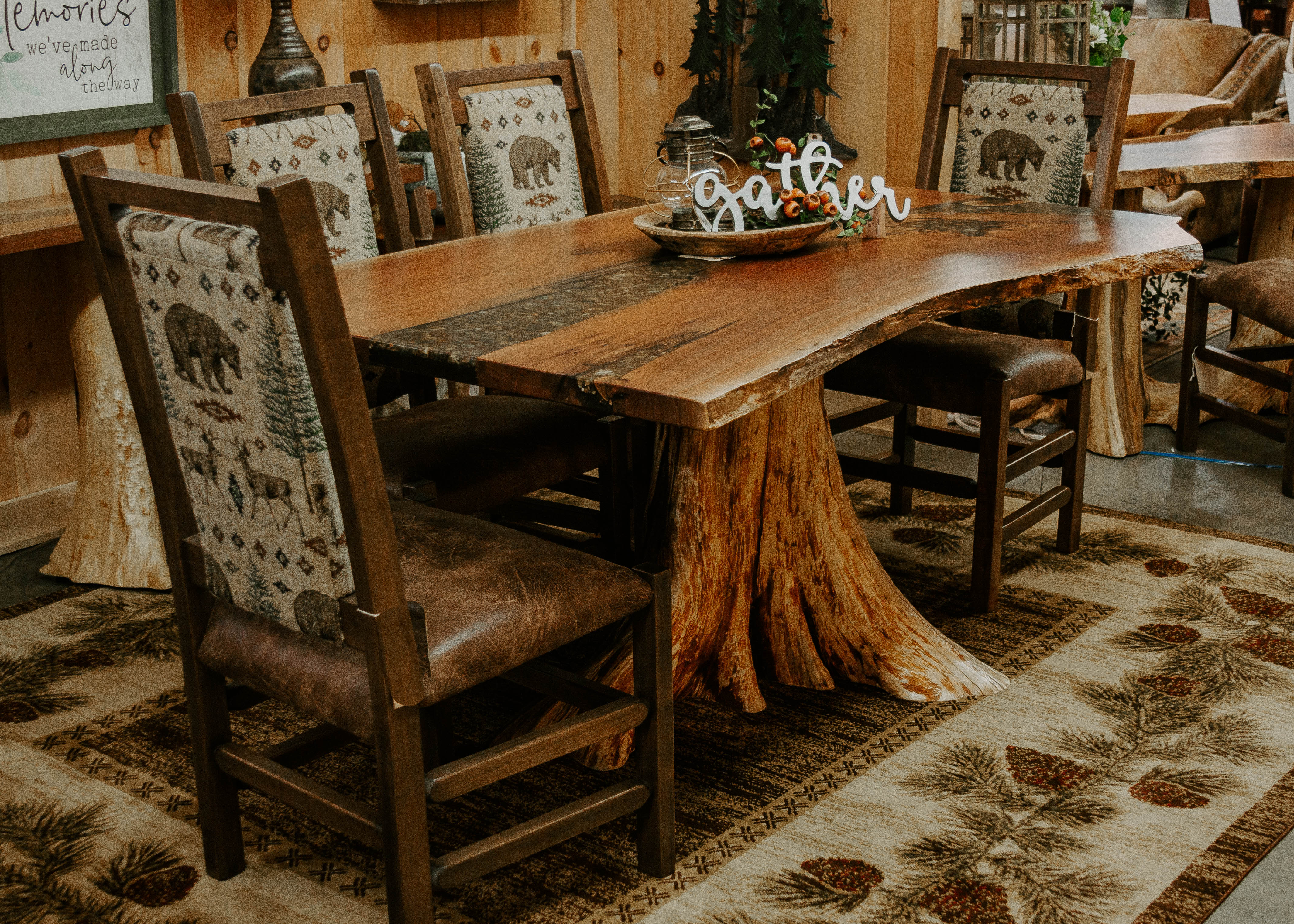 gather dining table rustic