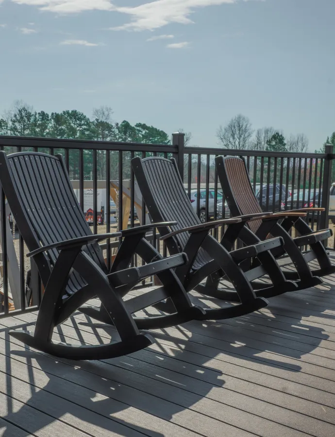 outdoor poly rockers from luxcraft