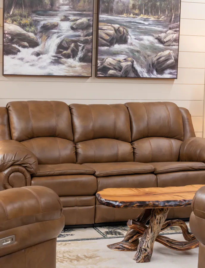 reclining leather sofa