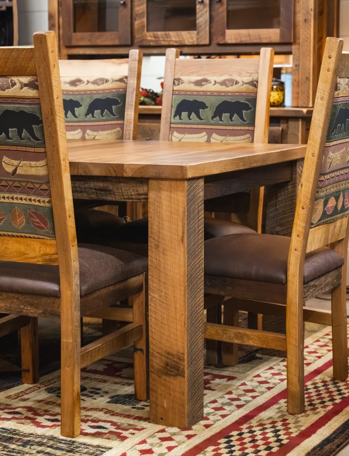 Amish barnwood dining table
