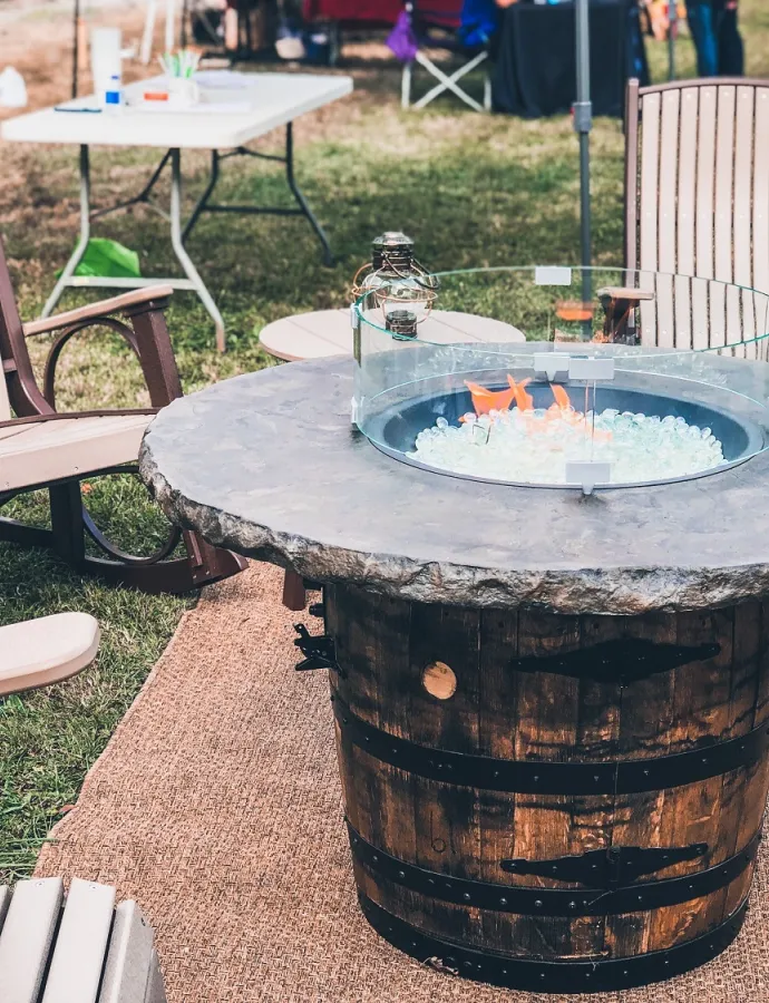 Concrete Barrel Fire Pit