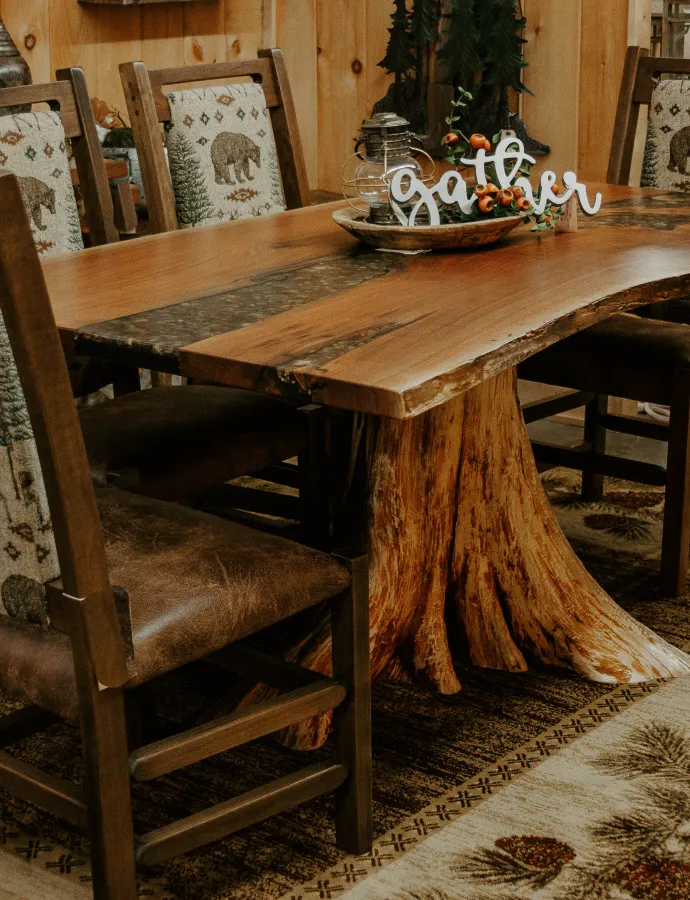gather dining table rustic