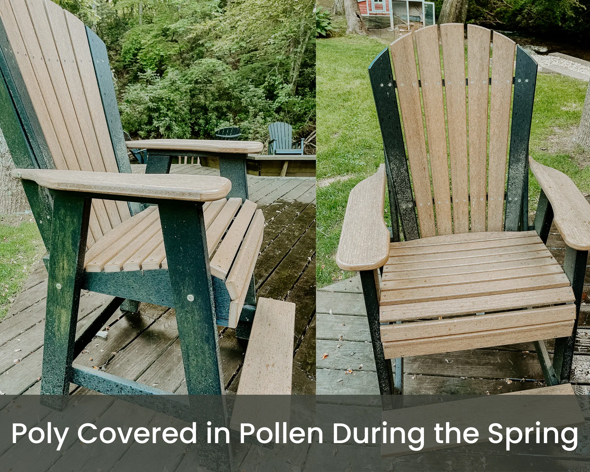 poly furniture outdoor furniture pollen cleaning tips